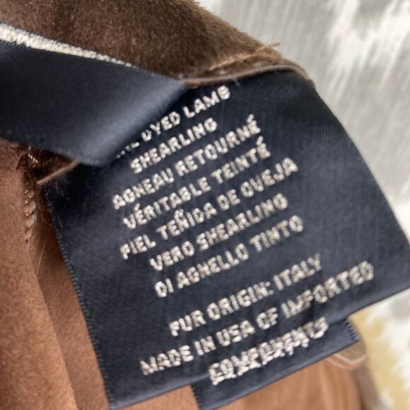 Ralph Lauren Sable Brown Lamb Shearling Vest - Picture 5 of 14